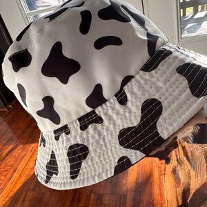 Cow print bucket hat